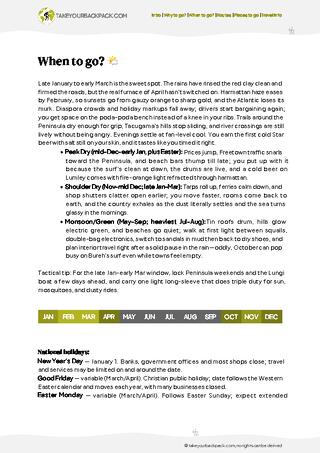 example page 1 from our offline Travel Guide for Sierra Leone